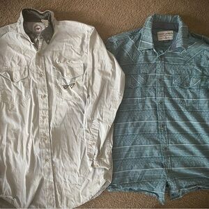 Men’s Sz M Cody James & Mid West Garment Co Western Cowboy Long Sleeve shirts